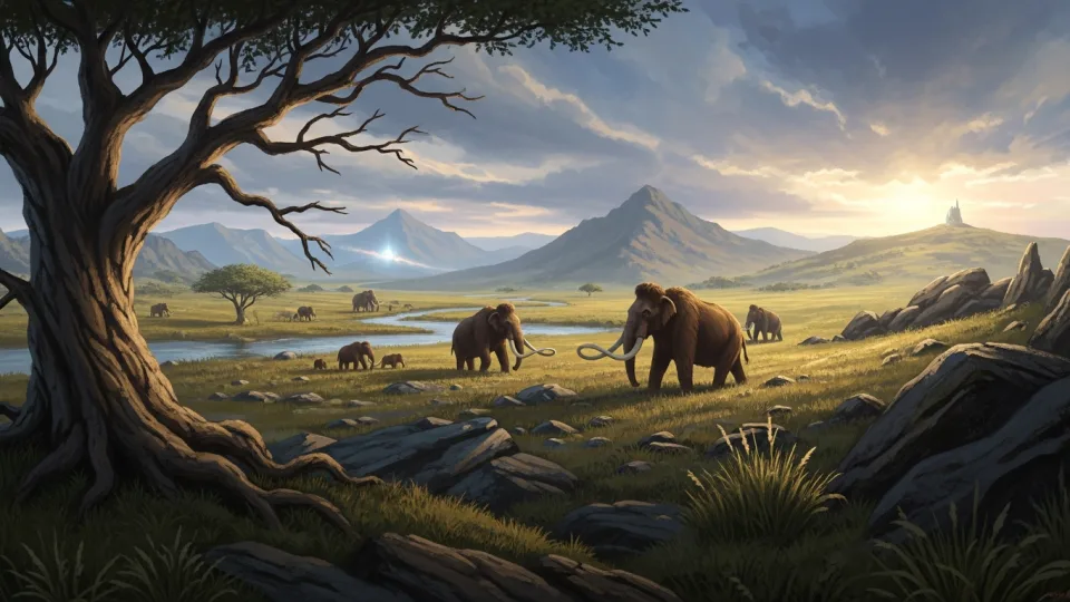 Ilustración conceptual de Sapiens. De animales a dioses